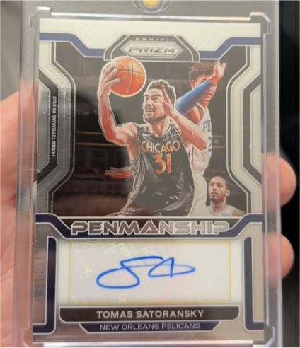 2021-22 Panini Prizm Penmanship #PM-TSK Tomas Satoransky — front