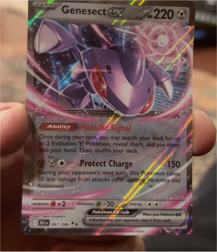 2023 Pokemon Scarlet & Violet SV: Black Bolt #067/086 Genesect ex — front