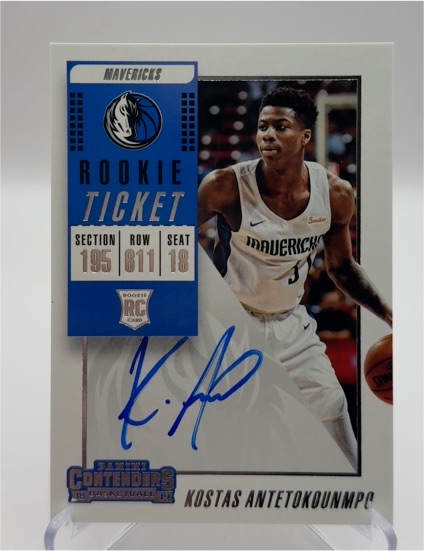 2018 Panini Contenders Rookie Ticket Kostas Antetokounmpo — front
