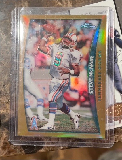 1998 Topps Chrome #42 Steve McNair Tennessee Oilers — front
