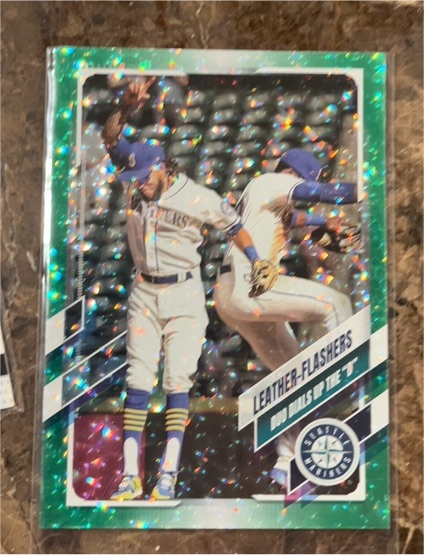 2021 Topps Update #US144 Leather Flashers Taylor Trammell / J.P. Crawford — front