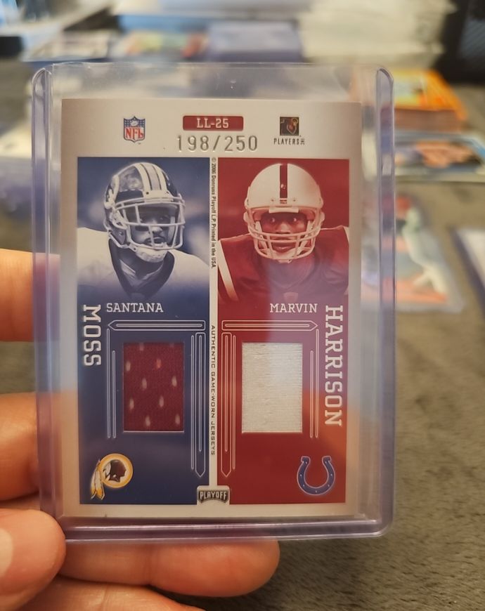 2006 Playoff Legendary Lineage LL-25 Santana Moss / Marvin Harrison — front