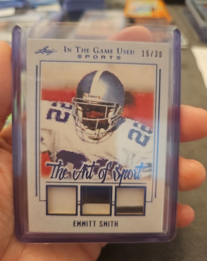 2019 Leaf In The Game Used #15/30 Emmitt Smith — front