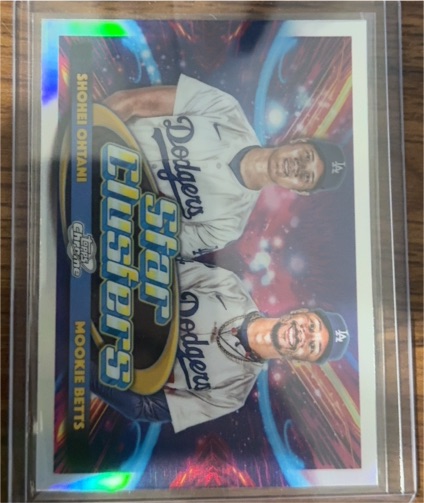 2025 Topps Chrome Cosmic #DSC-4 Shohei Ohtani & Mookie Betts Star Clusters — front