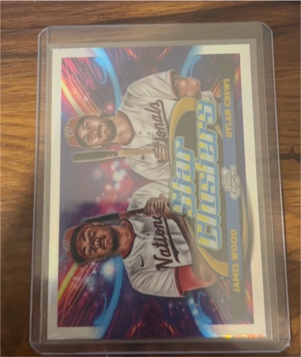 2025 Topps Chrome Cosmic #DSC-8 James Wood / Dylan Crews Dual Star Clusters — front
