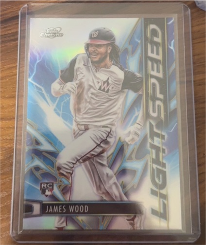 2025 Topps Chrome Cosmic #LS-5 James Wood Light Speed — front