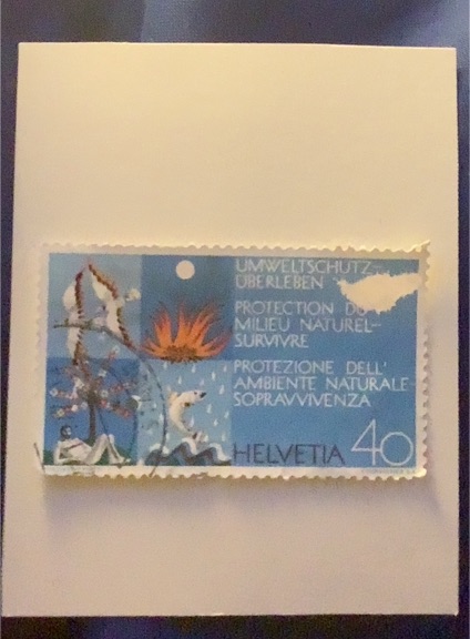 1972 Switzerland #40 Natural Environmental Protection Survival — front
