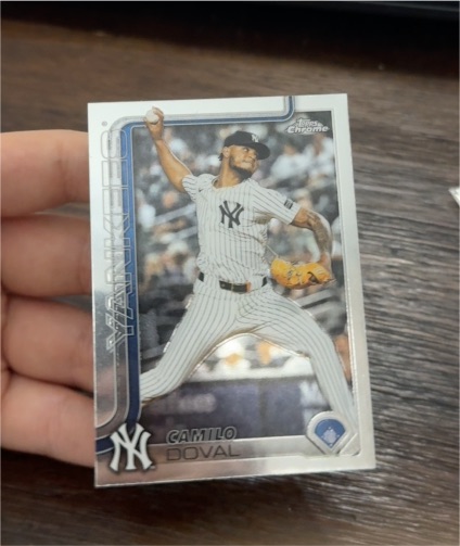 2025 Topps Chrome Camilo Doval New York Yankees — front