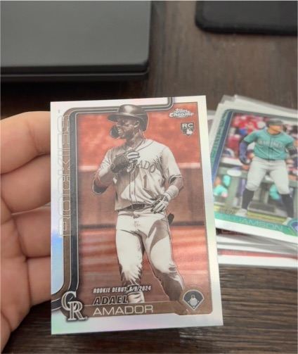 2025 Topps Chrome Update #USC143 Adael Amador Sepia Refractor Rookie Debut — front