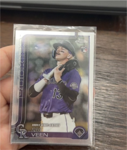 2025 Topps Update #US2 Zac Veen — front