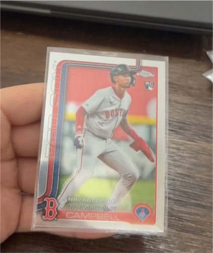 2025 Topps Chrome Update #USC188 Kristian Campbell Rookie Debut Boston Red Sox — front