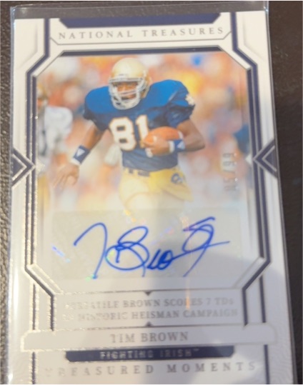 2024 Panini National Treasures Treasured Moments # Tim Brown — front