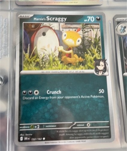 2023 Pokémon SV10: Destined Rivals #132 Marnie's Scraggy — front