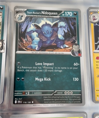 2023 Pokémon SV10: Destined Rivals #116 Team Rocket's Nidoqueen — front