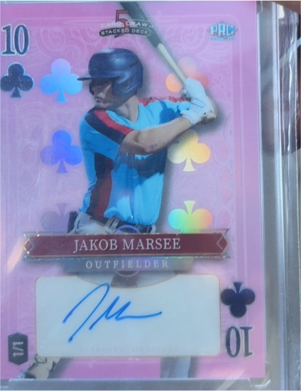 2024 Wild Card 5 Card Draw Stacked Deck #10 Jakob Marsee — front