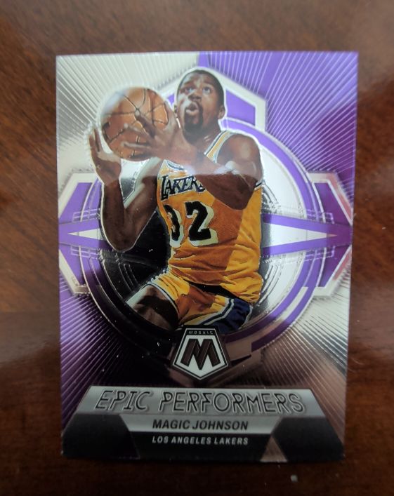 2022-23 Panini Mosaic #14 Magic Johnson Epic Performers — front