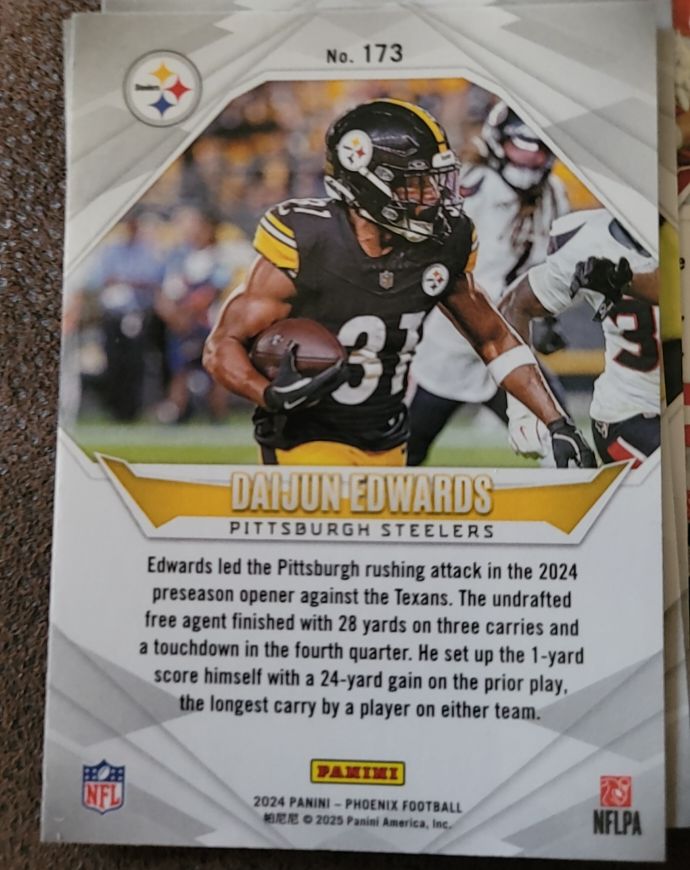 2024 Panini Phoenix Football #173 Daijun Edwards — front