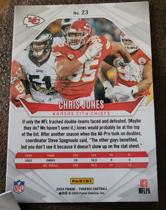 2024 Panini Phoenix Football #23 Chris Jones — front