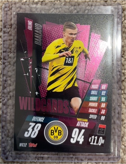 2020 Topps Match Attax UEFA Champions League Wild Cards #WC12 Erling Haaland — front