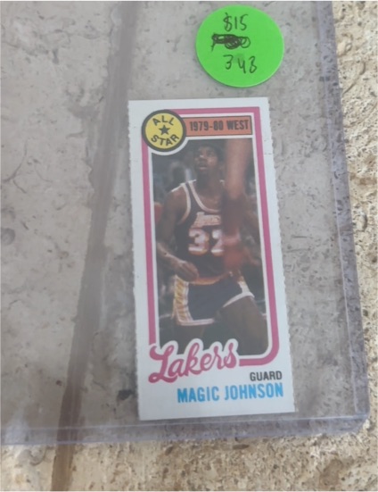 1980-81 Topps #18 Magic Johnson — front