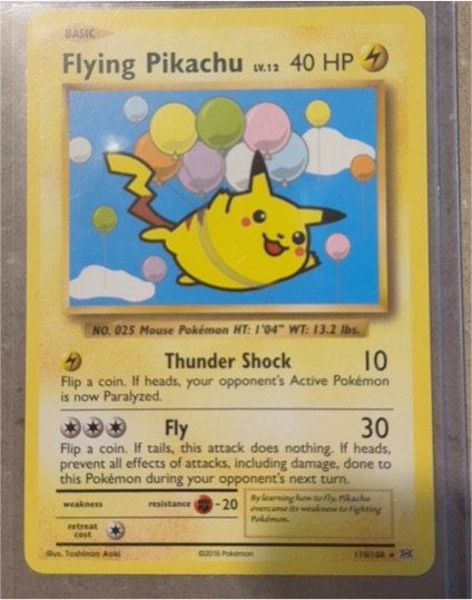 2016 Pokémon XY Evolutions #110/108 Flying Pikachu — front