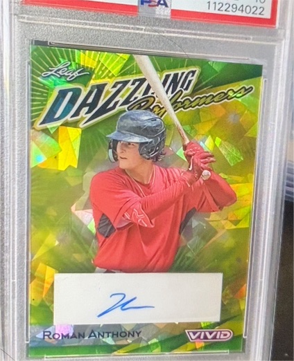 2023 Leaf Vivid Dazzling Performers #DP-RA2 Roman Anthony — front
