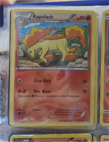 2016 Pokémon XY Steam Siege #17 Rapidash — front