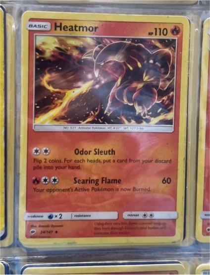 2017 Pokémon TCG Burning Shadows #24 Heatmor — front