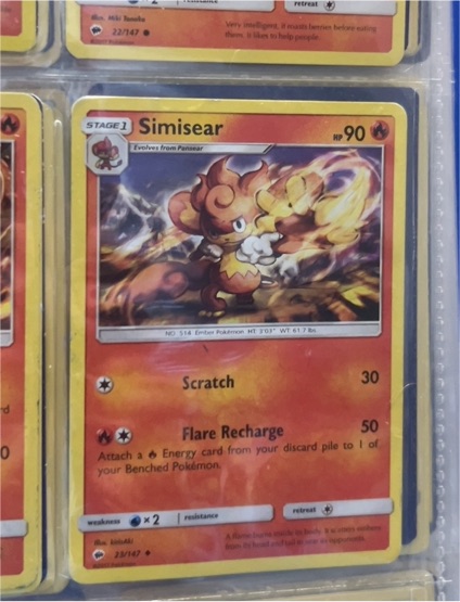 2017 Pokémon TCG Burning Shadows #23 Simisear — front