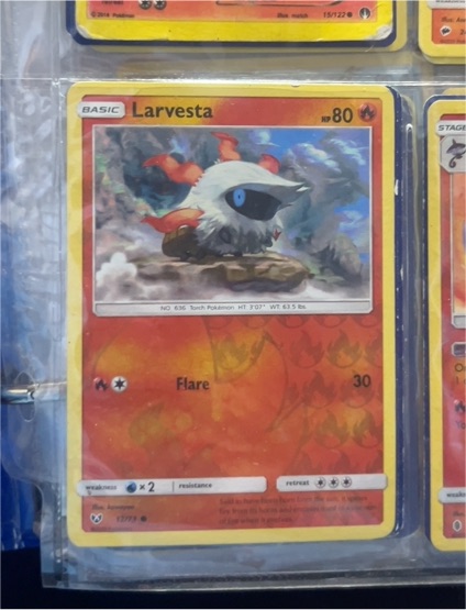 2017 Pokémon Shining Legends #12 Larvesta — front