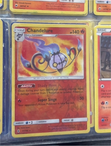 2017 Pokemon Guardians Rising #13 Chandelure — front