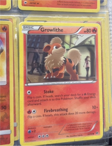 2011 Pokémon Black & White Next Destinies #10 Growlithe — front