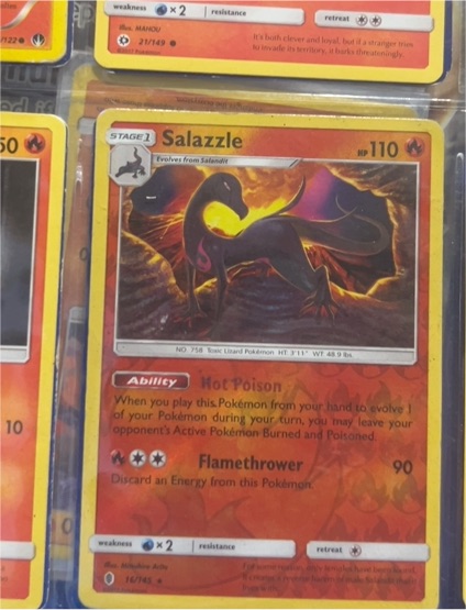 2017 Pokemon Sun & Moon Guardians Rising #16 Salazzle — front