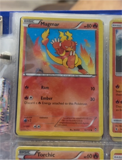 2014 Pokémon XY Furious Fists #10 Magmar — front