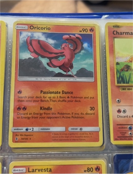2016 Pokemon Sun Moon Guardians Rising #14 Oricorio — front