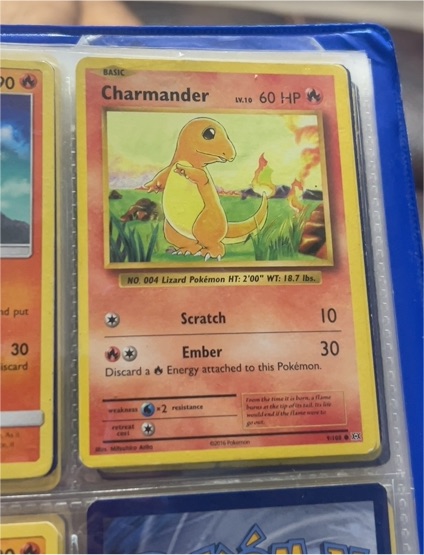 2016 Pokémon TCG Charmander XY Evolutions 9/108 — front