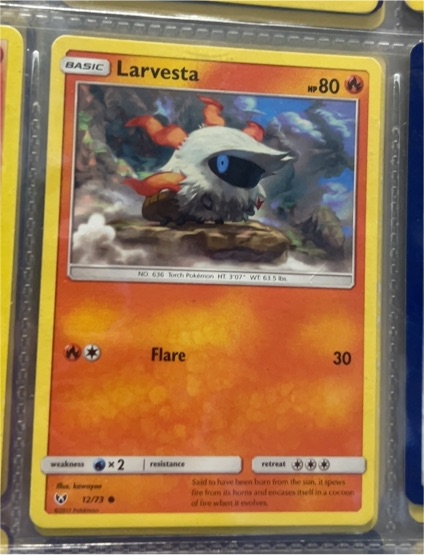 2017 Pokémon Shining Legends #12 Larvesta — front