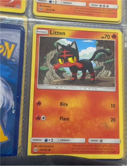 2017 Pokémon Sun & Moon #24 Litten — front