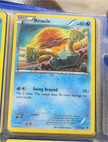 2016 Pokémon XY - Fates Collide #22 Binacle — front