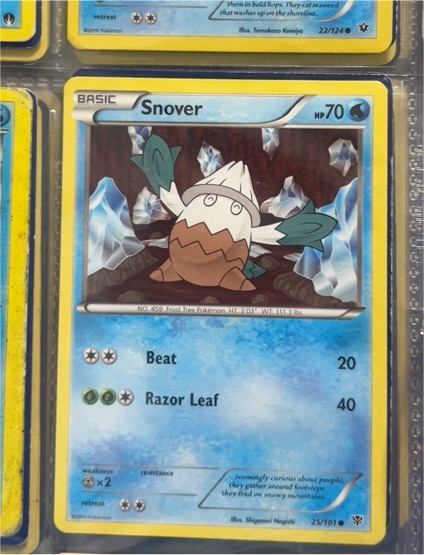 2013 Pokemon Plasma Blast #25 Snover — front