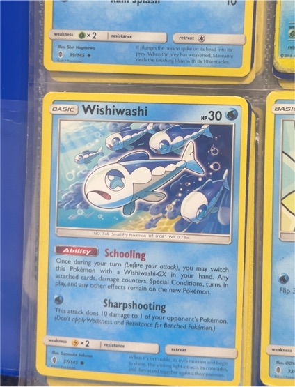 2017 Pokémon Sun & Moon Guardians Rising #37 Wishiwashi — front
