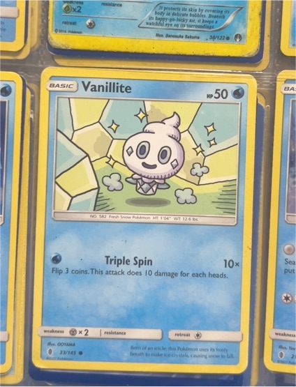 2017 Pokemon Sun & Moon Guardians Rising #33 Vanillite — front