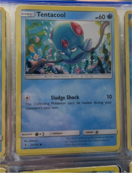 2017 Pokémon Sun & Moon Guardians Rising #23 Tentacool — front