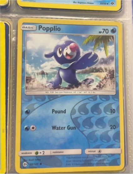2017 Pokemon Sun & Moon #39 Popplio — front