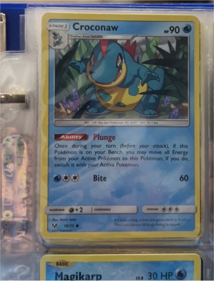 2017 Pokémon Shining Legends #19 Croconaw — front