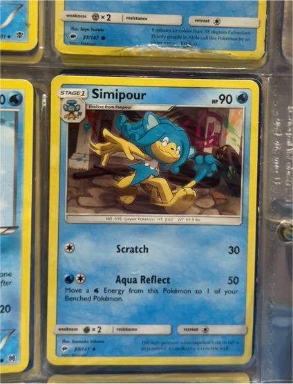 2017 Pokemon Burning Shadows #37 Simipour — front