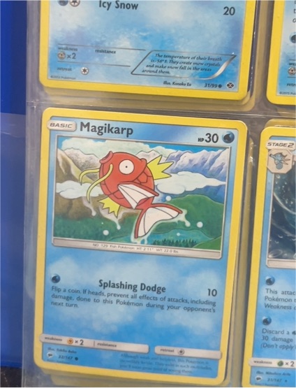 2017 Pokémon Sun & Moon Burning Shadows #32 Magikarp — front
