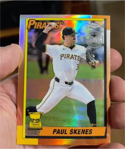 2025 Topps Chrome 1990 Topps Throwback #90CB-13 Paul Skenes — front