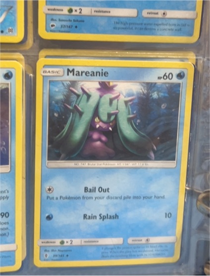2017 Pokemon Sun & Moon Guardians Rising #39 Mareanie — front