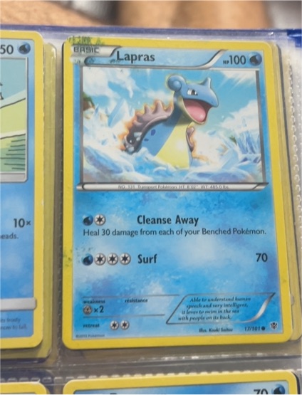 2013 Pokémon Plasma Blast #17 Lapras — front
